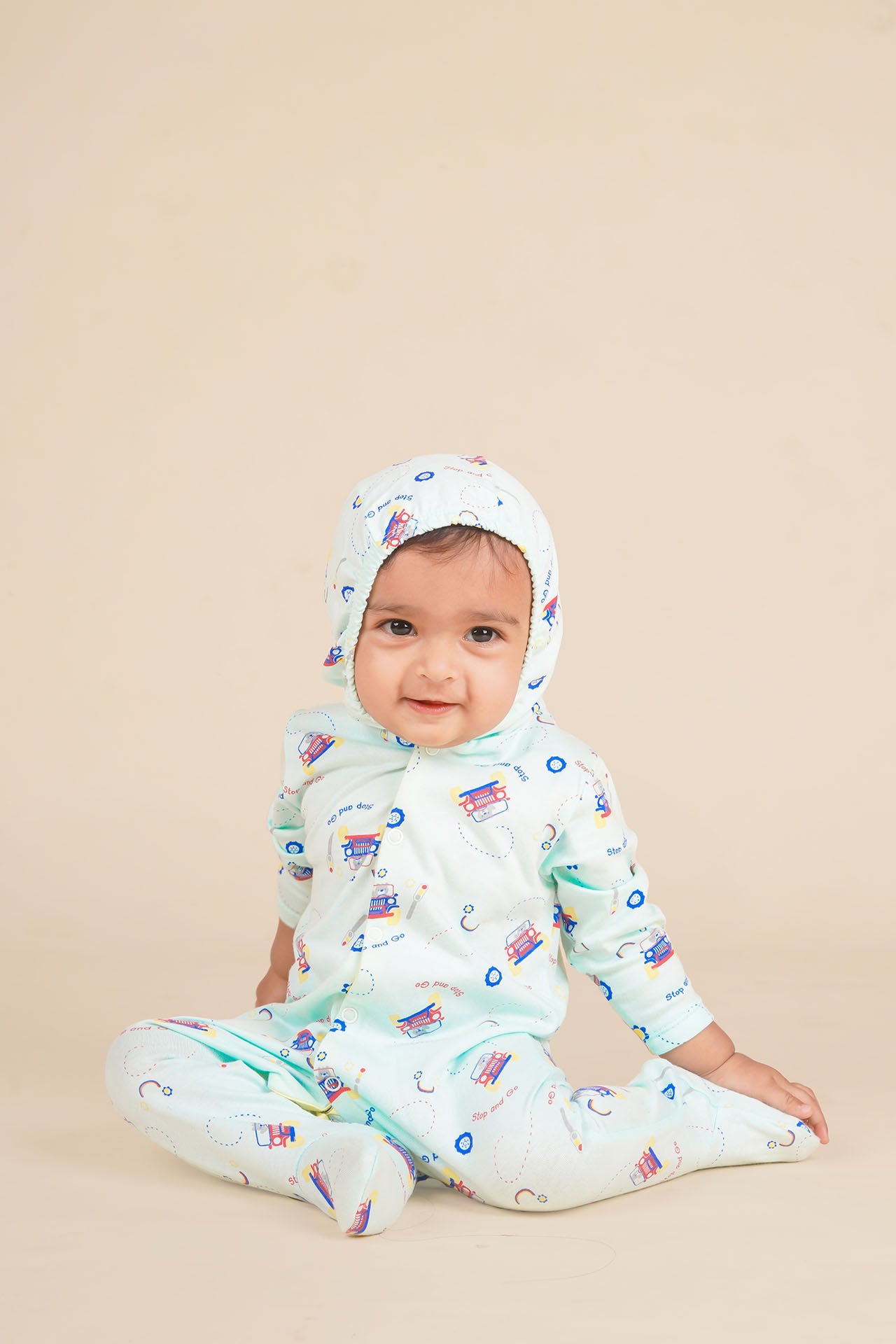 Hooded sleep suit (pack of 2)