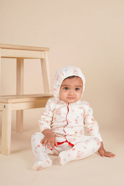 Hooded sleep suit (pack of 2)