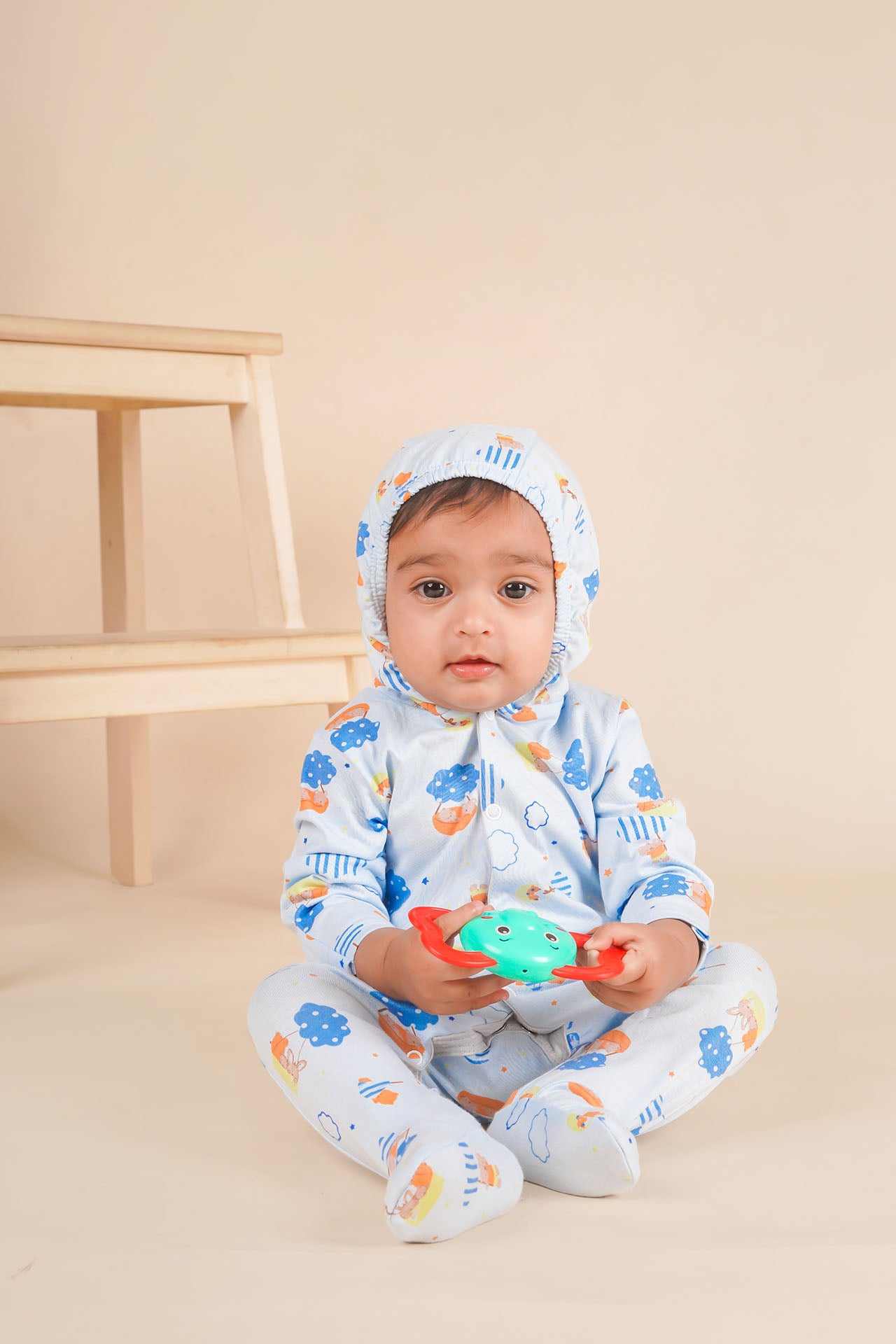 Hooded sleep suit (pack of 2)