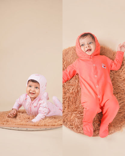 Hooded sleep suit (pack of 2)