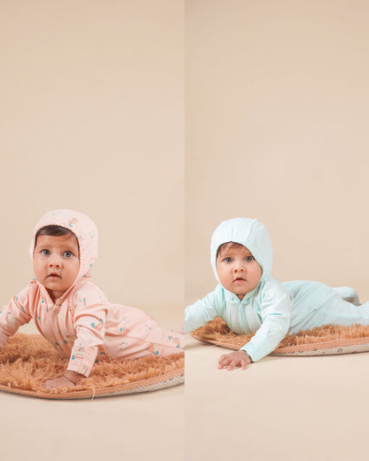 Hooded sleep suit (pack of 2)